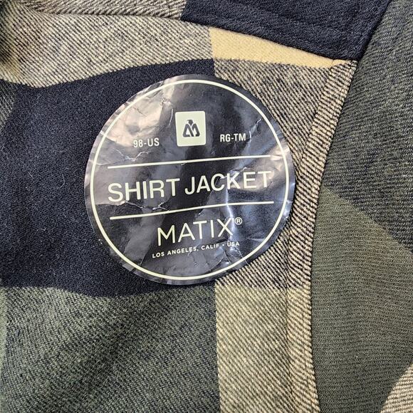 Matix Mens Shirt Jacket Shacket Medium Plaid Fleece Lined Snap Front Outdoors - Picture 6 of 15